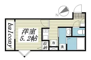 MELDIA牛浜【1階】の間取り