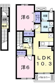 サウスセブンⅠ【2階】の間取り
