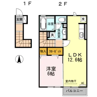 グランシャリオスッド【2階】の間取り