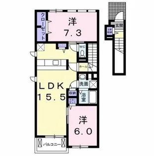ウィステリアタウン Ⅷ【2階】の間取り
