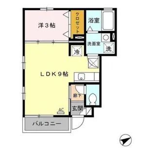 ルミエール A【1階】の間取り