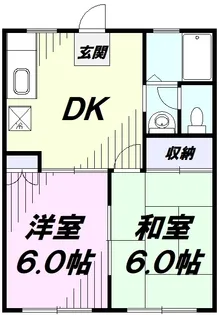 クロノス拝島町North【2階】の間取り