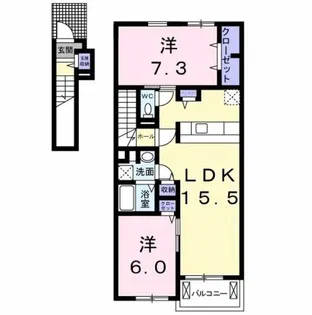 ウィステリアタウン Ⅷ【2階】の間取り