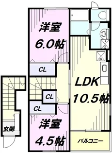 サン エトワールⅡ【2階】の間取り