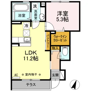 アンジュール【1階】の間取り