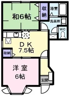 メゾンあざみB【1階】の間取り
