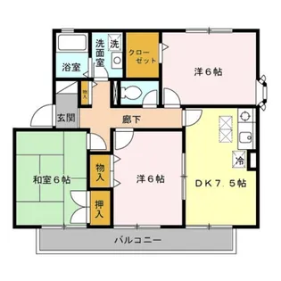 フォレストヒルズ【1階】の間取り