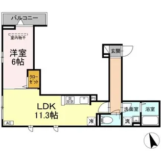 Asset−Court錦町【2階】の間取り