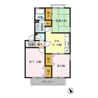 クレスト平山【1階】の間取り