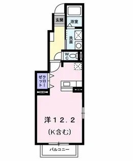 メゾンドサンセールC【1階】の間取り
