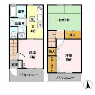 エーデルハイムスズキ B【2階】の間取り