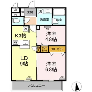 star pear【1階】の間取り