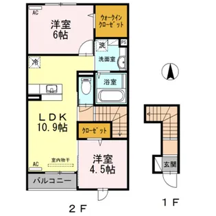 ボヌール末広【2階】の間取り