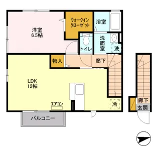 ラ・メール【2階】の間取り