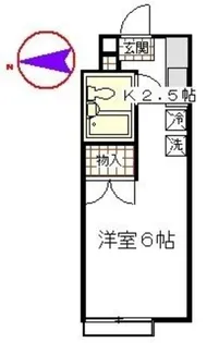 立川栄町フラット A棟【1階】の間取り