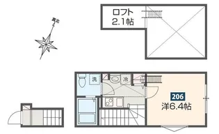 MELDIA矢川Ⅱ 【2階】の間取り