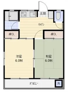 第1スザキハイツ 【1階】の間取り