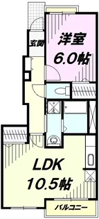 ブリリアント K【1階】の間取り