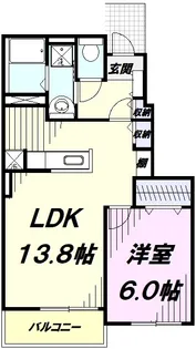 プリモ ファーレ【1階】の間取り