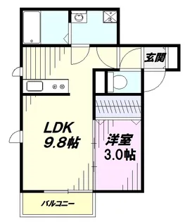 エトワール立川【103号室】の間取り