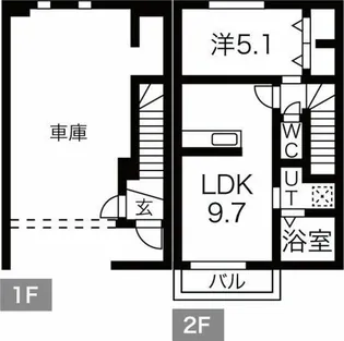 Garace TUKASA【1階】の間取り
