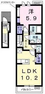 パークハイム富士塚【2階】の間取り