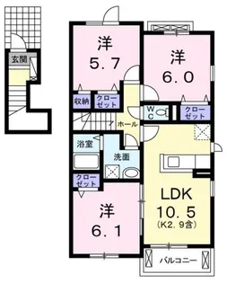 グランボナールⅣ【2階】の間取り