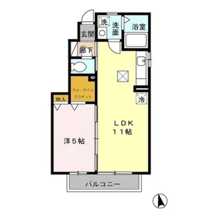 ゼファーコート【1階】の間取り