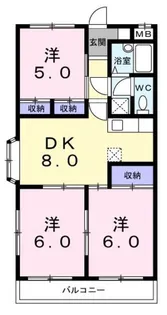 マンションエスポワール【3階】の間取り
