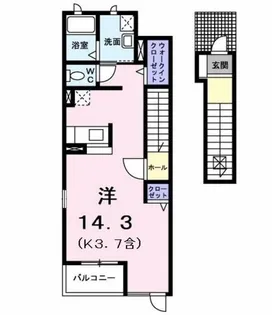 ユリエール【2階】の間取り