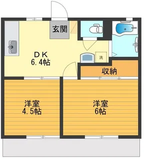 コスモハイツ【1階】の間取り