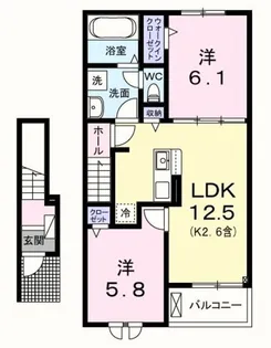 グランパティオス【2階】の間取り
