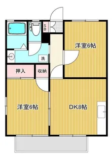 第6登陽コーポ【2階】の間取り