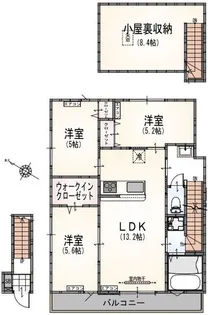 アルマコート豊田【2階】の間取り
