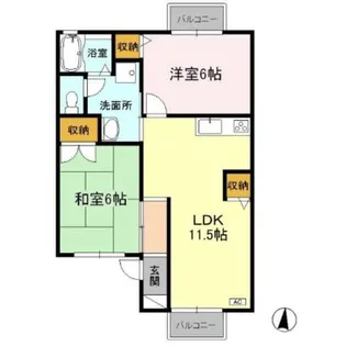 グランドールミツトヨ【2階】の間取り