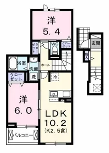 フェリス ソレアードⅢ【2階】の間取り