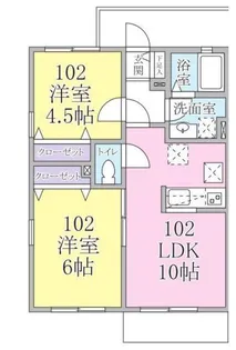 ハイムしょうぶ園【1階】の間取り