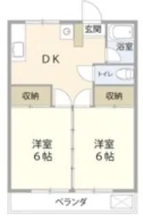 清水マンション【1階】の間取り