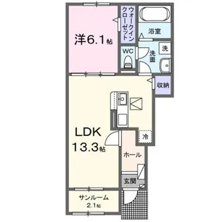 フローリア【1階】の間取り