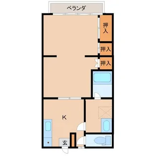 ふじハイツ【1階】の間取り