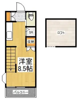 シティハイムヤマト【205号室】の間取り