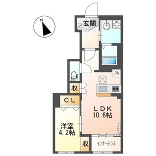 グランプラム本町(GranPlum本町)【1階】の間取り