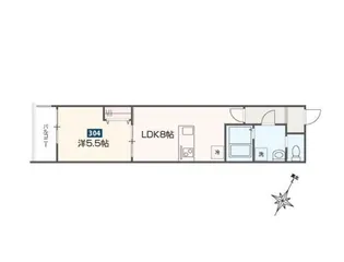 MELDIA福生Ⅲ【3階】の間取り