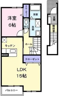 雅B棟【2階】の間取り