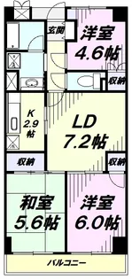 リヴェール浅見【5階】の間取り