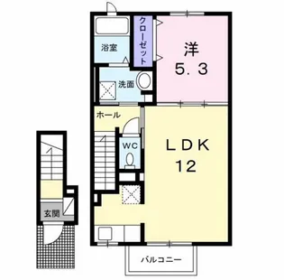 ミルト・ラフレシール【2階】の間取り