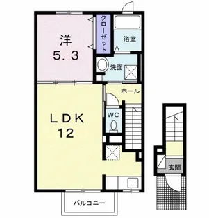 ミルト・ラフレシール【2階】の間取り