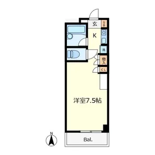 カレッジテラス【1階】の間取り