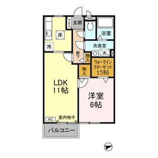 クレッセントガーデン【1階】の間取り