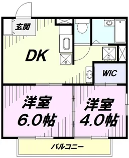 フォレストガーデン武蔵砂川【104号室】の間取り